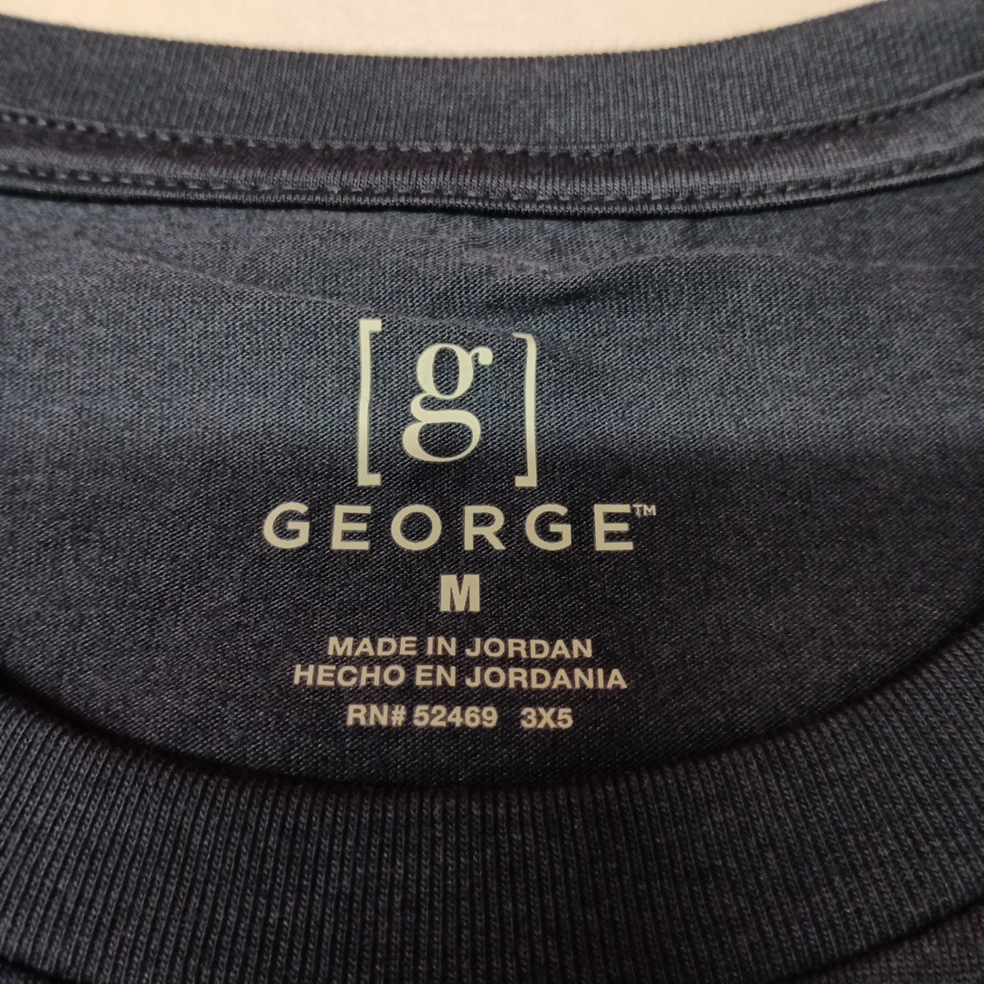 George Men’s T-Shirt Short Sleeve Size M Medium Navy Blue Moisture Wicking