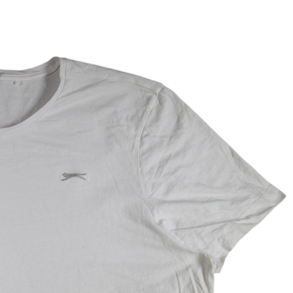 Slazenger Mens T-Shirt Size 4XL White Short Sleeve Round Neck 100% Cotton