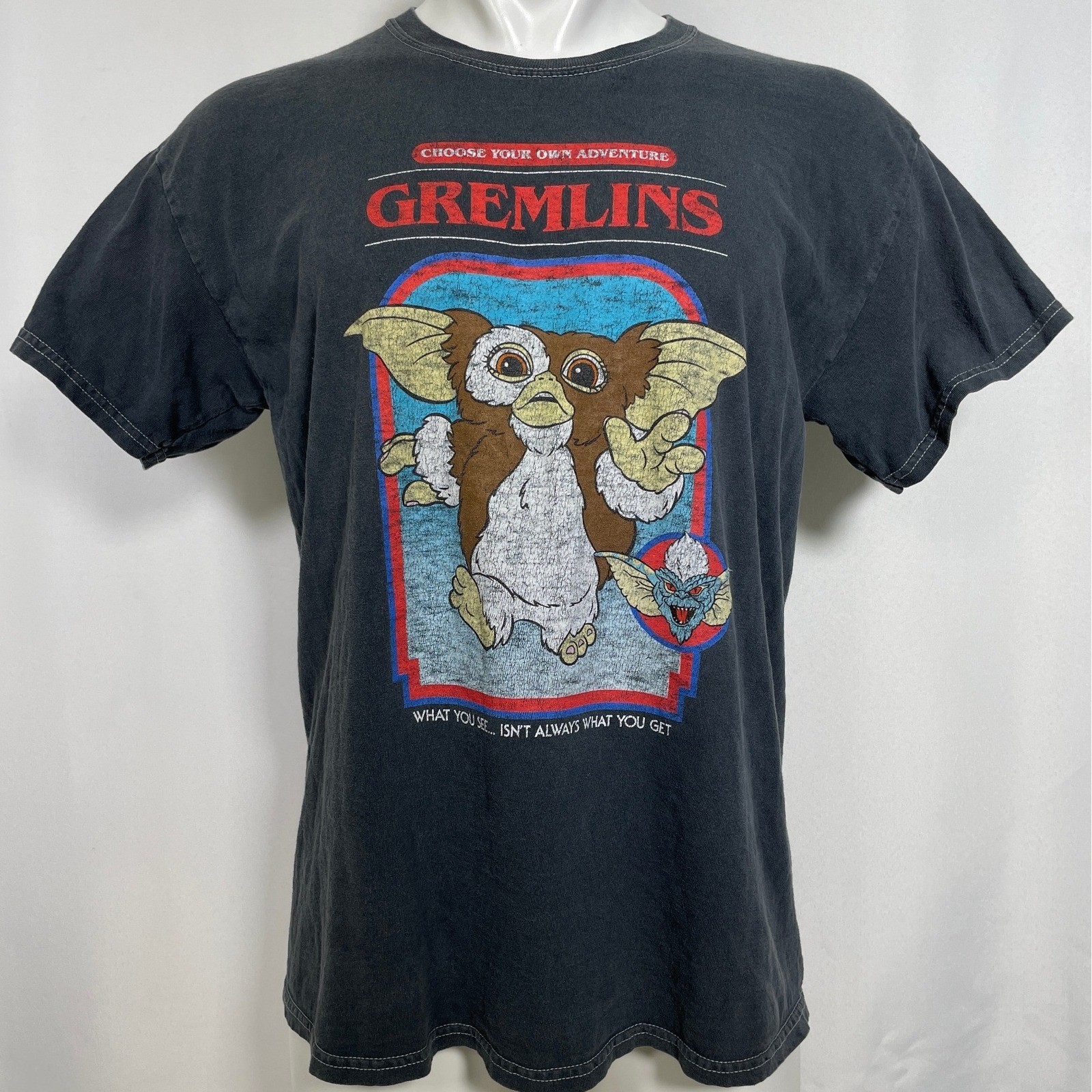 Gremlins Gizmo Choose Your Own Adventure Movie Gray T-Shirt Men’s MEDIUM