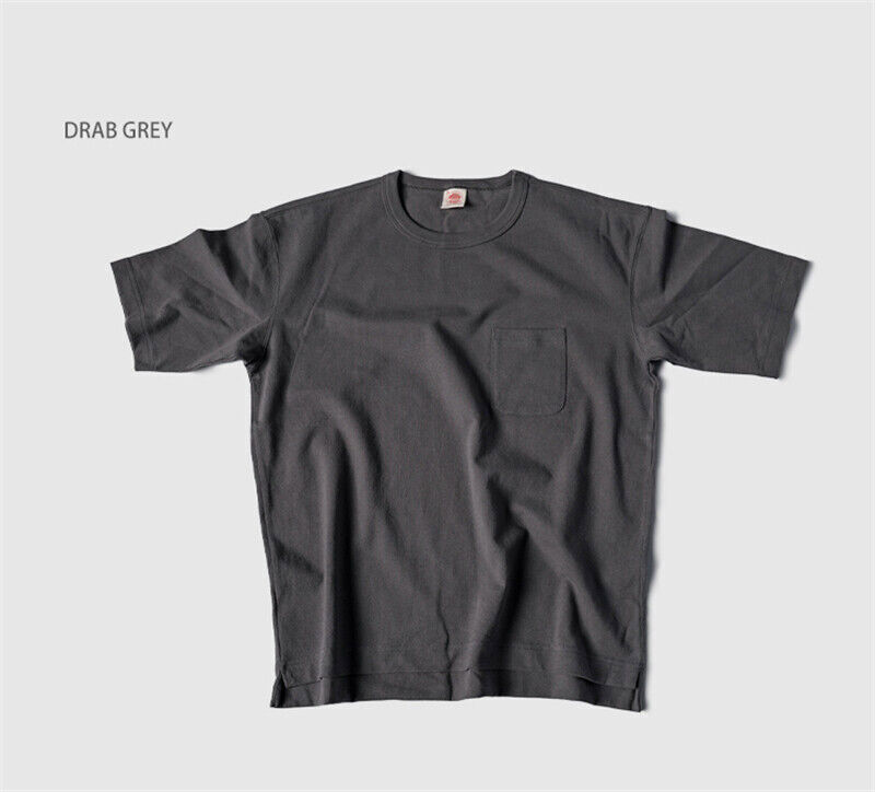 NON STOCK Men’s T-Shirts Short Sleeve Crew Neck Tee Shirt Heavyweight Cotton