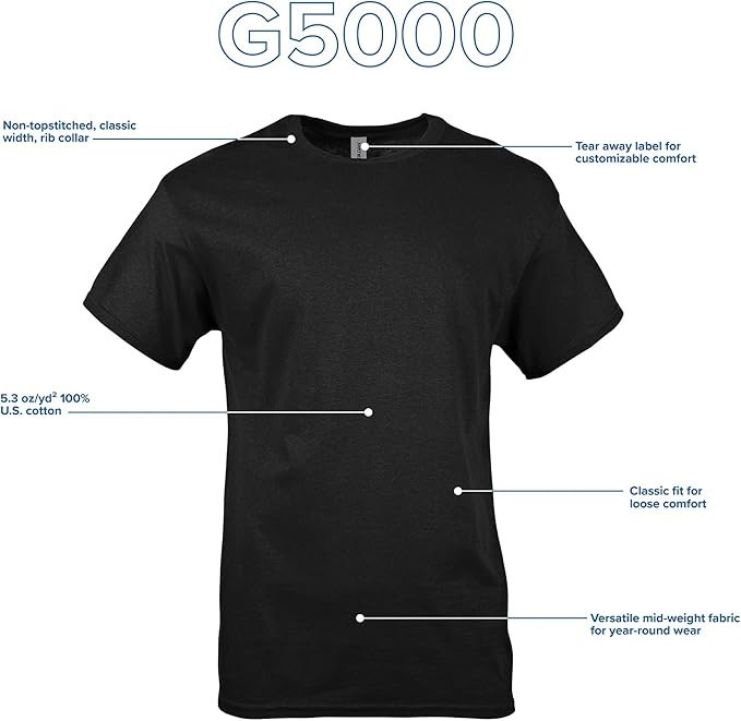 Gildan (3-pack) Solid Ultra/Heavy Cotton Short Sleeve Blank T-Shirt S-3XL