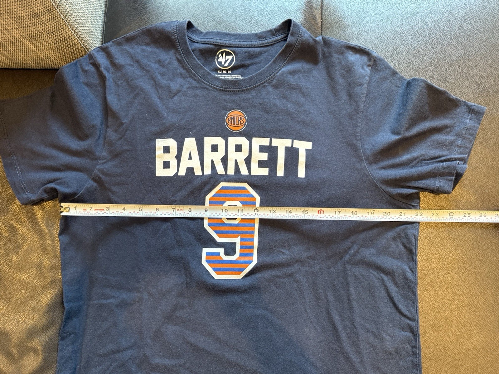 ’47 New York Knicks RJ Barrett Graphic T-Shirt Gray XL Men’s *free shipping*