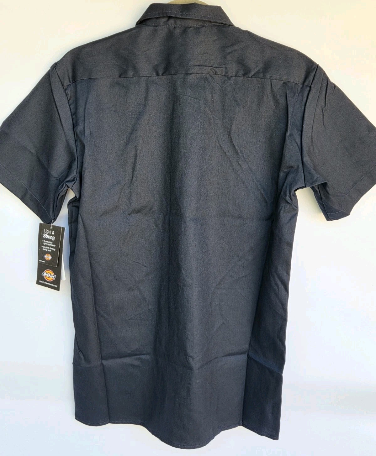 Dickies FLEX Relaxed Fit Button Short Sleeve Work Shirt Men’s Small Dark Navy