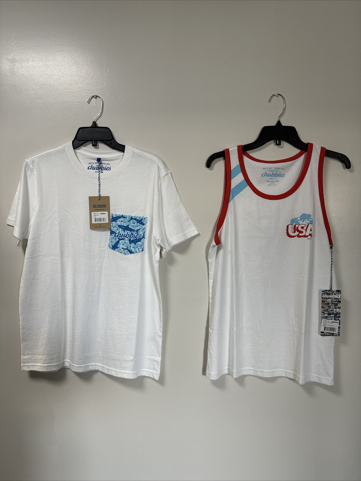 NWT Chubbies 1 T-Shirt And 1 Tank Top Size Small