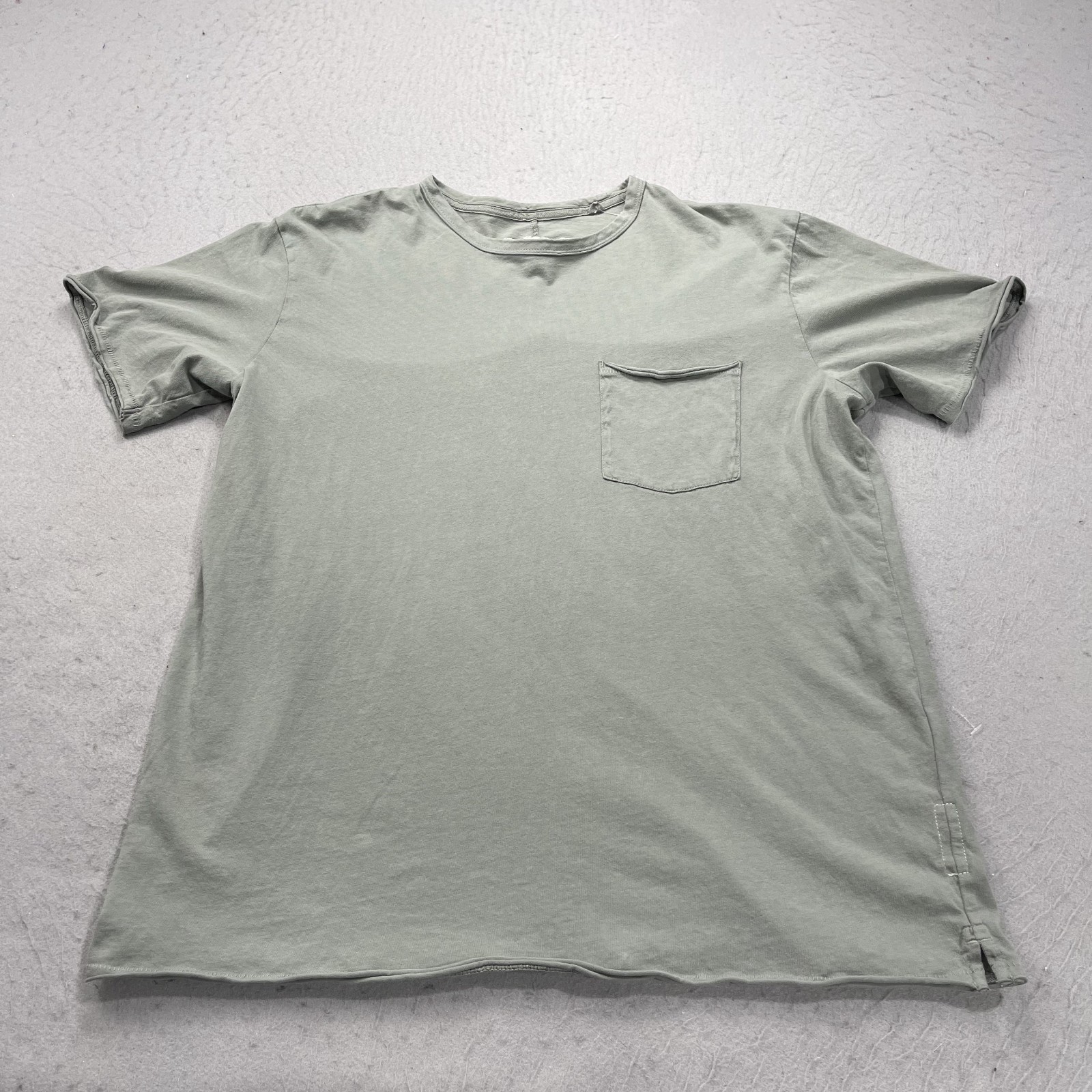 Rag and Bone Shirt Mens Medium Light Green Single Stitch 100% Cotton Pocket Tee