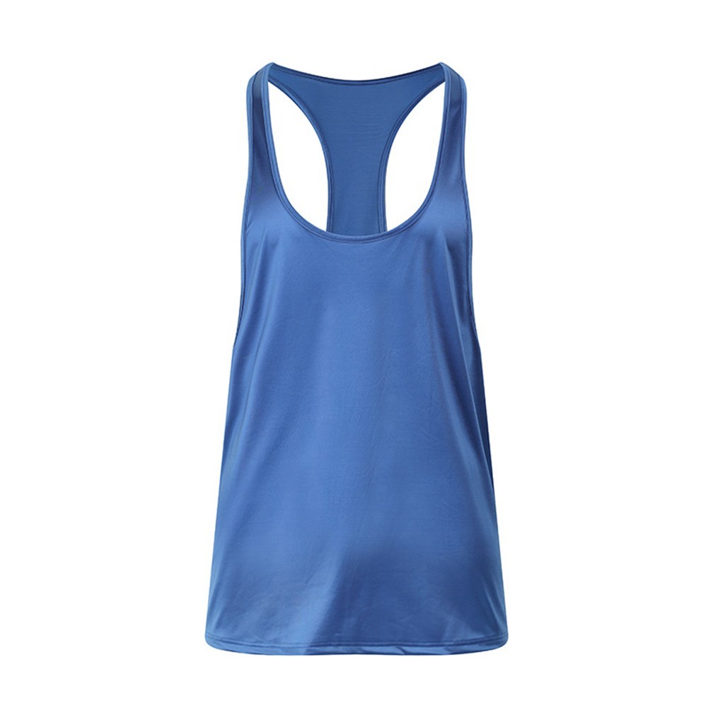 Men Tank Top Oil Shiny Glossy Satin Regular Length Solid Color Four Seasons