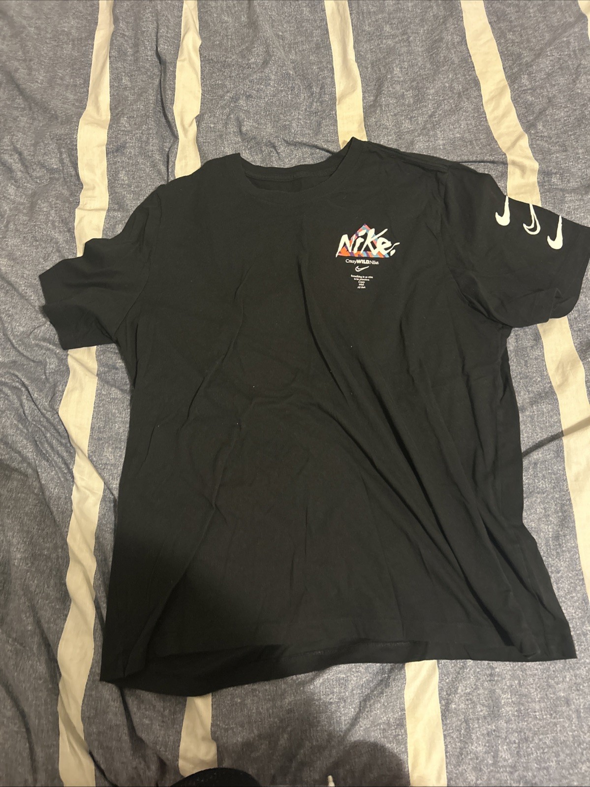 Nike Sportswear Shirt Men’s Size XXL Crazy Wild Graphic Tee Black DB6135-010
