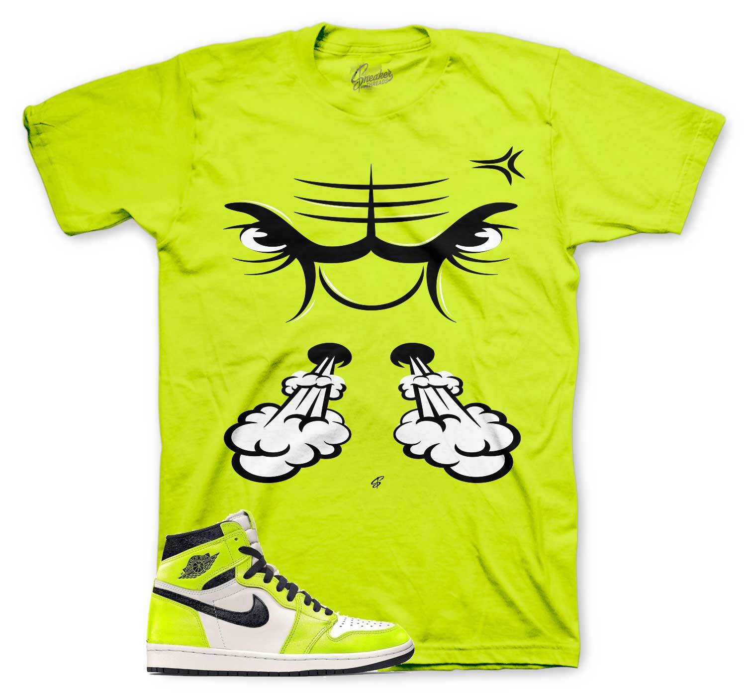 Shirt To Match Jordan 1 Visionaire Volt – Raging Face Sneaker Tees