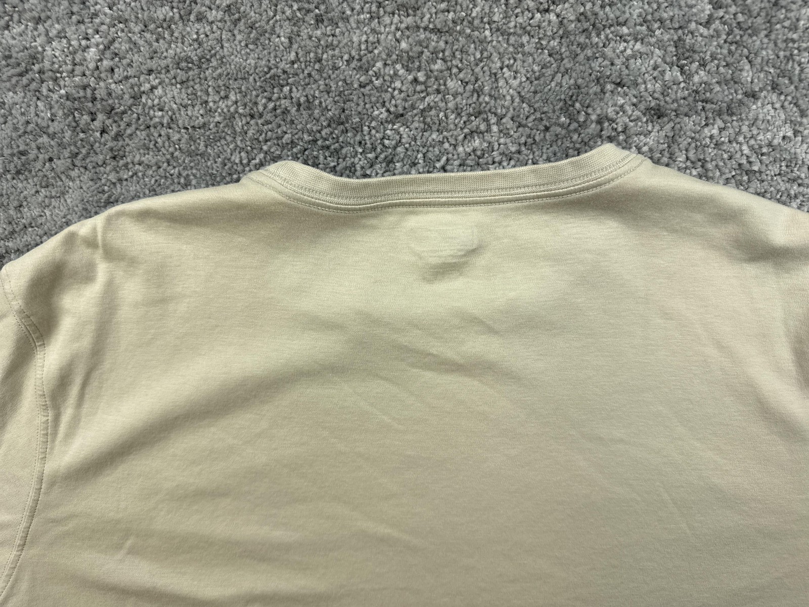 Kirkland Signature Shirt Mens 2XL Beige Pima Cotton Crew Neck Tagless Basic