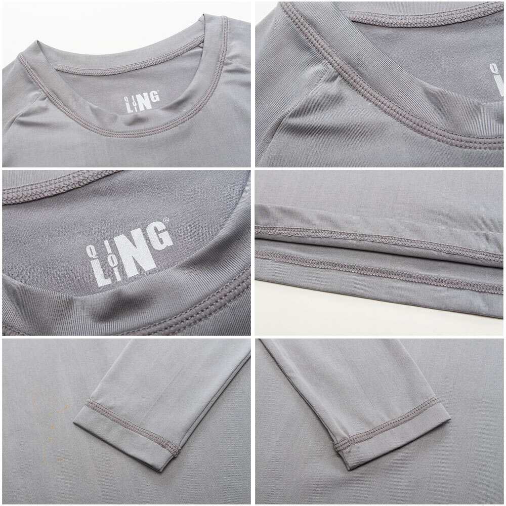 Men’s Sports Compression T Shirt Tight Fitness Gym Moisture Wicking Long Shirts