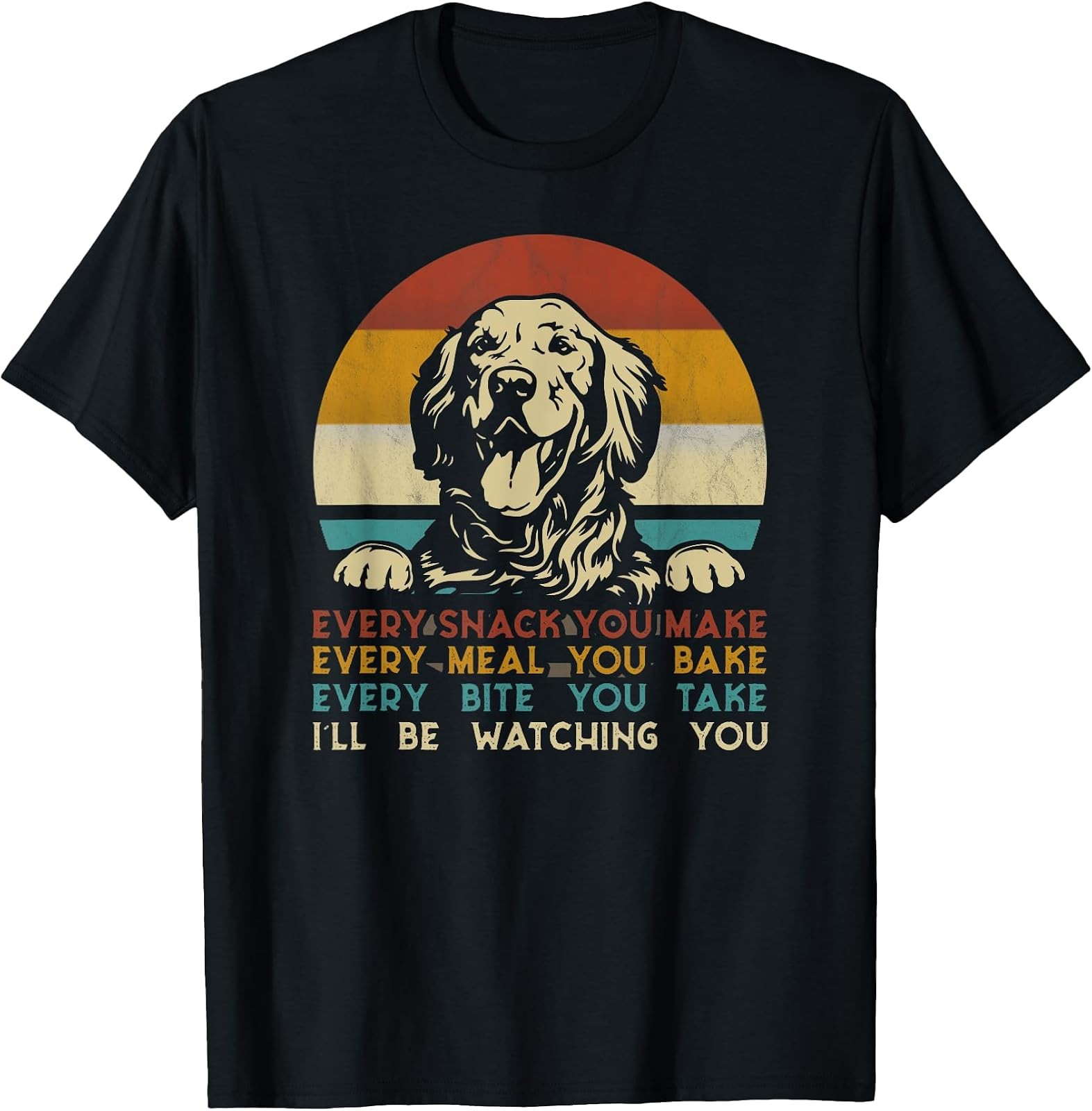 Golden Retriever Retro T-Shirt for Dog Lovers – Unisex Sizes Available