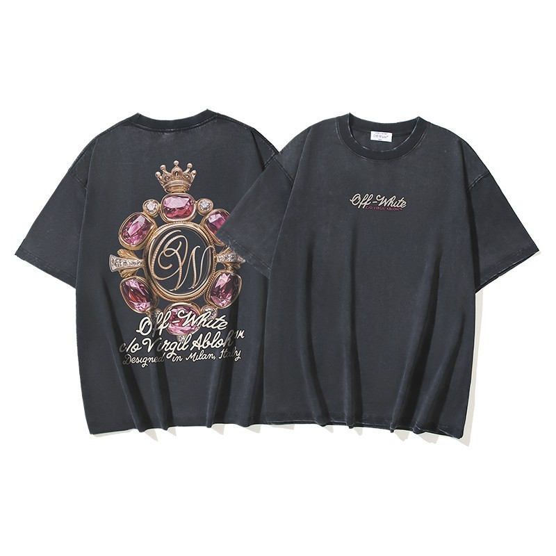 Off White T-Shirt Black / White S-M-L-XL