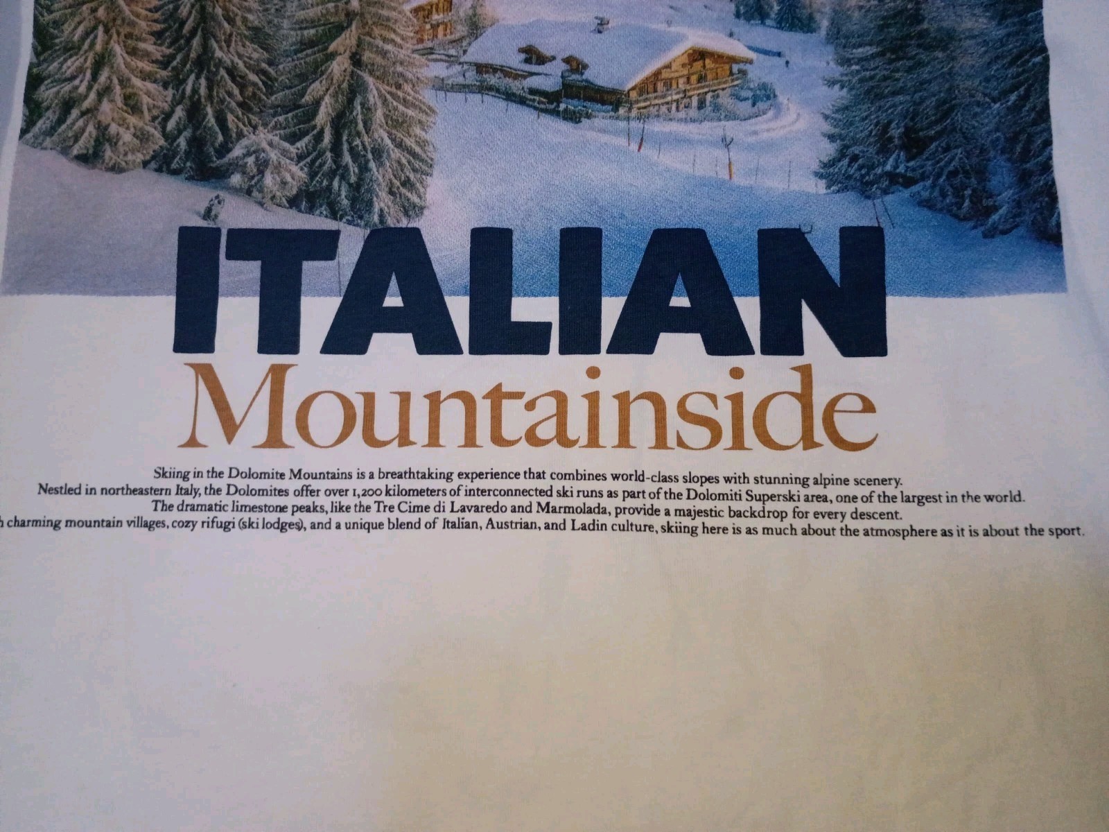 NWT Mad Engine Small Italian Mountainside Italia Ski Dolomiti Queen of Dolomites