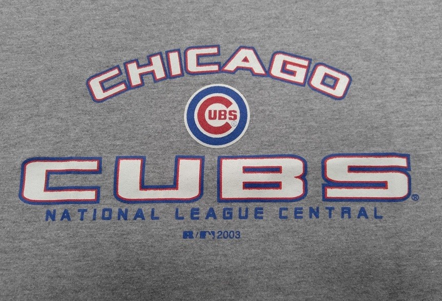 CHICAGO CUBS MLB Baseball Russell T-Shirt Men’s Med Gray