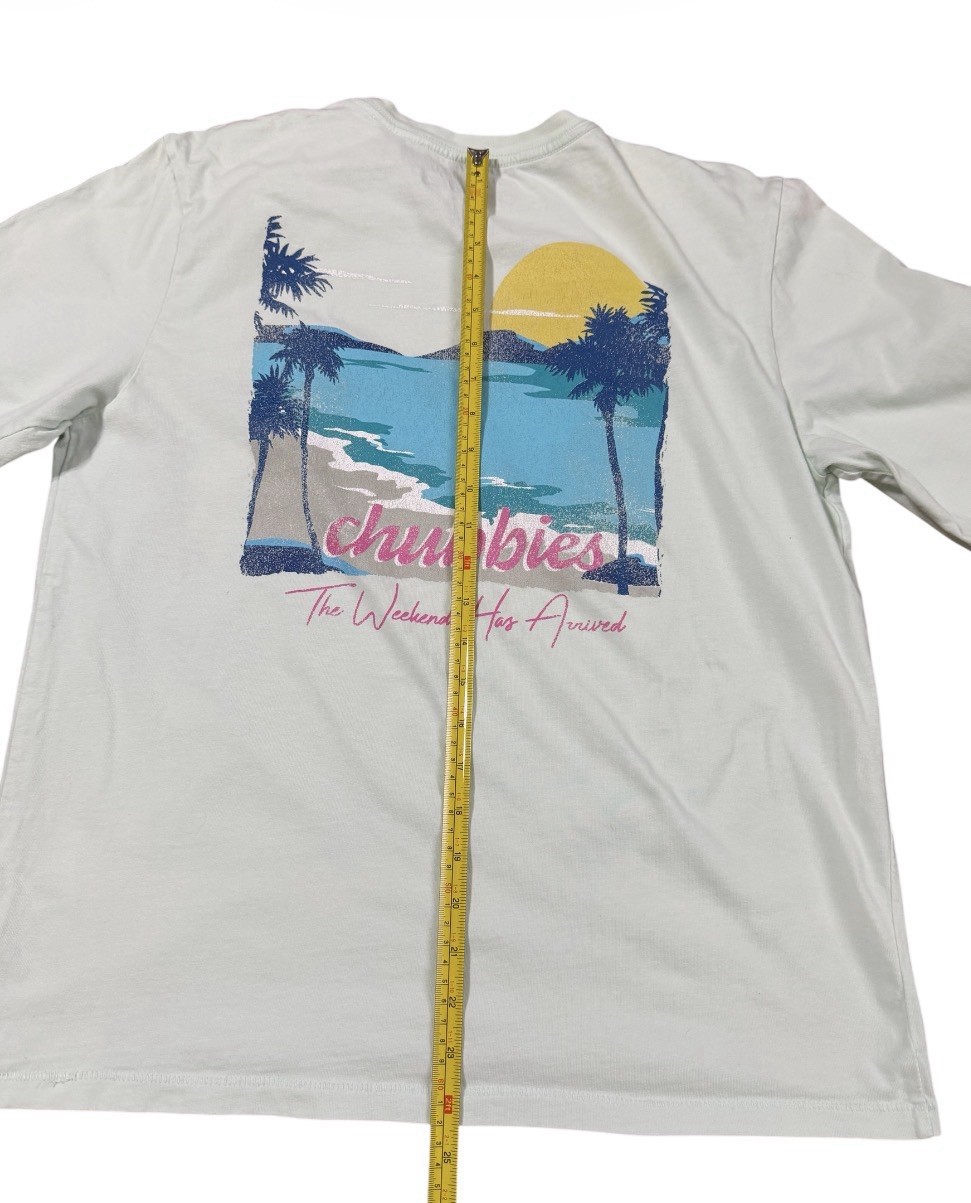 Chubbies The Weekend Has Arrived Men’s Small T Shirt Long Sleeve Green