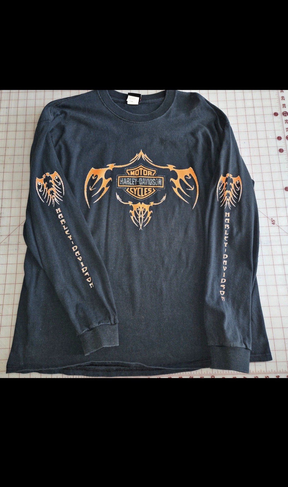 VINTAGE 2000s Harley Davidson XL tribal eagles t shirt Longsleeve