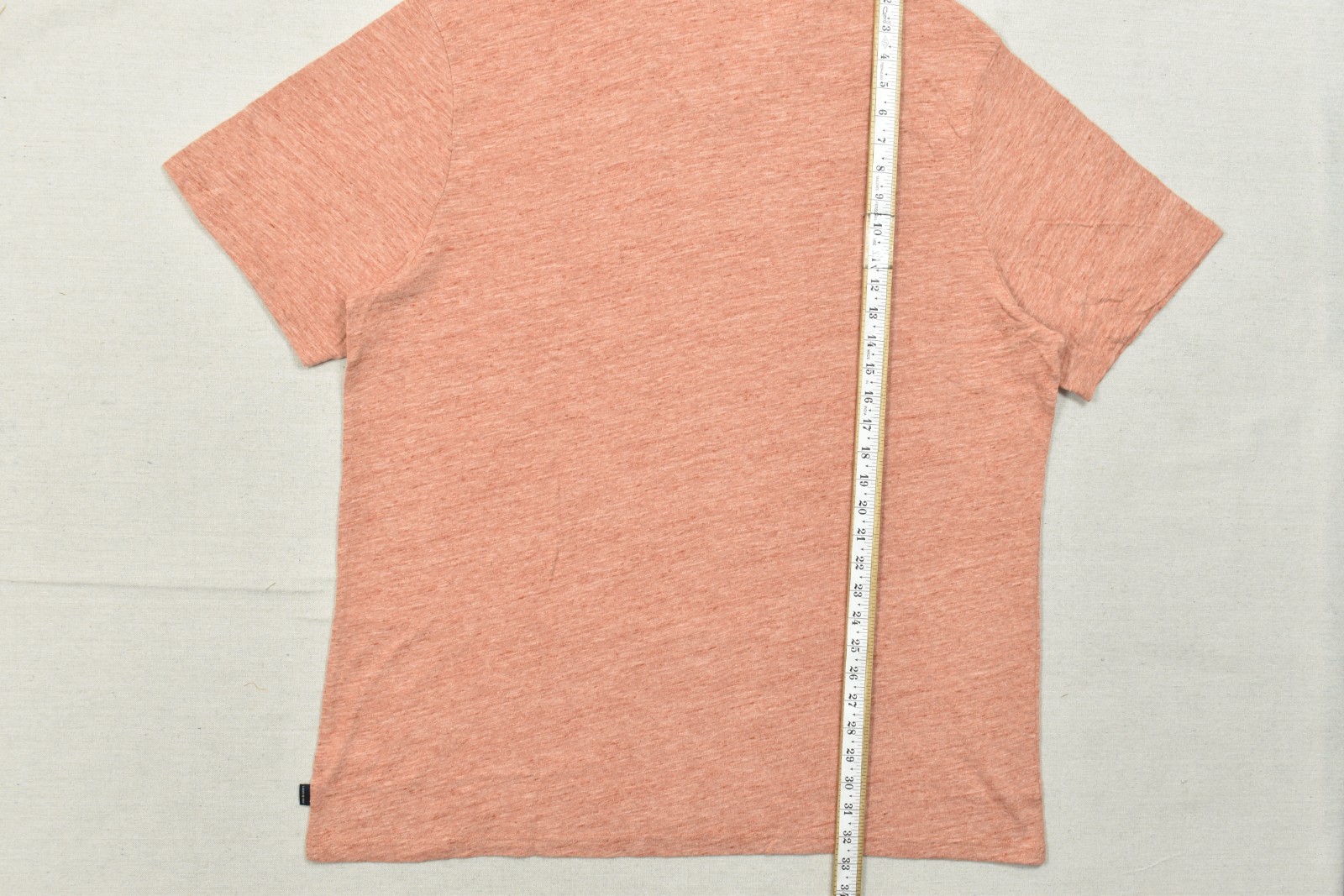 Lucky Brand Men’s T Shirt V Neck Short Sleeve Orange Linen Blend Size 2XLT NEW