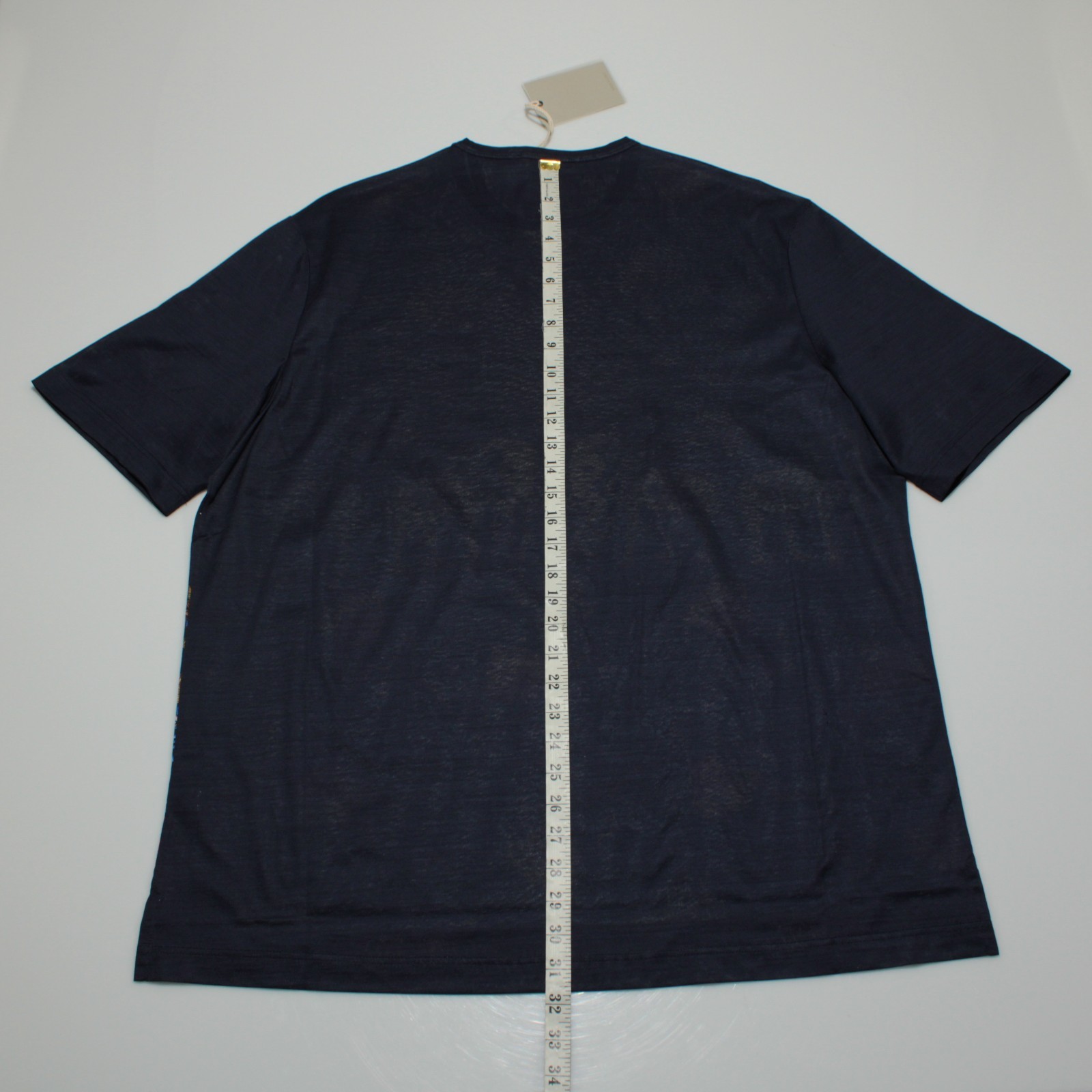 Italo Ferretti NWT Short Sleeve T-Shirt Sz XXL in Blue/Yellow/Multi 100% Cotton