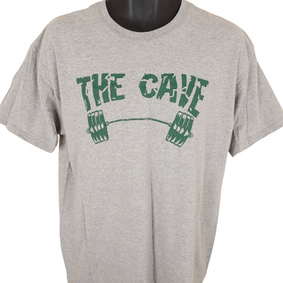 The Cave Bodybuilding T Shirt Mens Size Large Gray Where Beasts Are Made