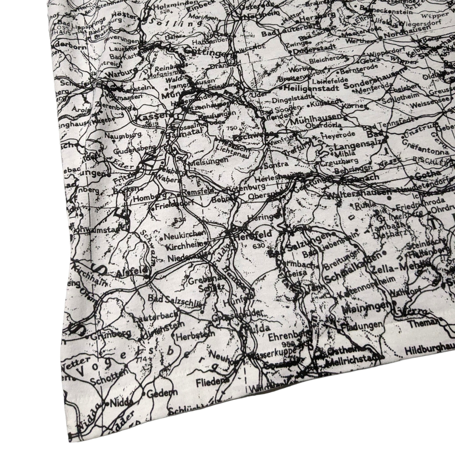 New Vintage Germany Map SCREEN STARS USA T Shirt XL All Over Print Puff Graphic