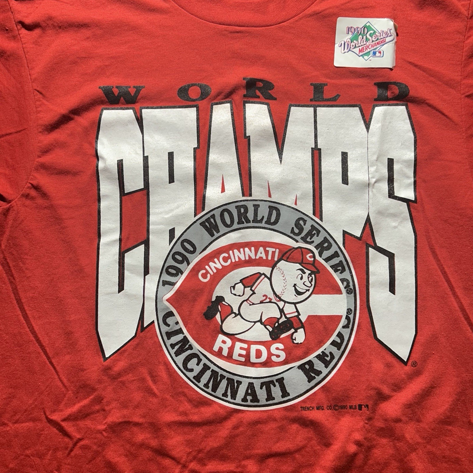 Vintage Cincinnati Reds 1990 World Series Champions Shirt Men’s Size Large