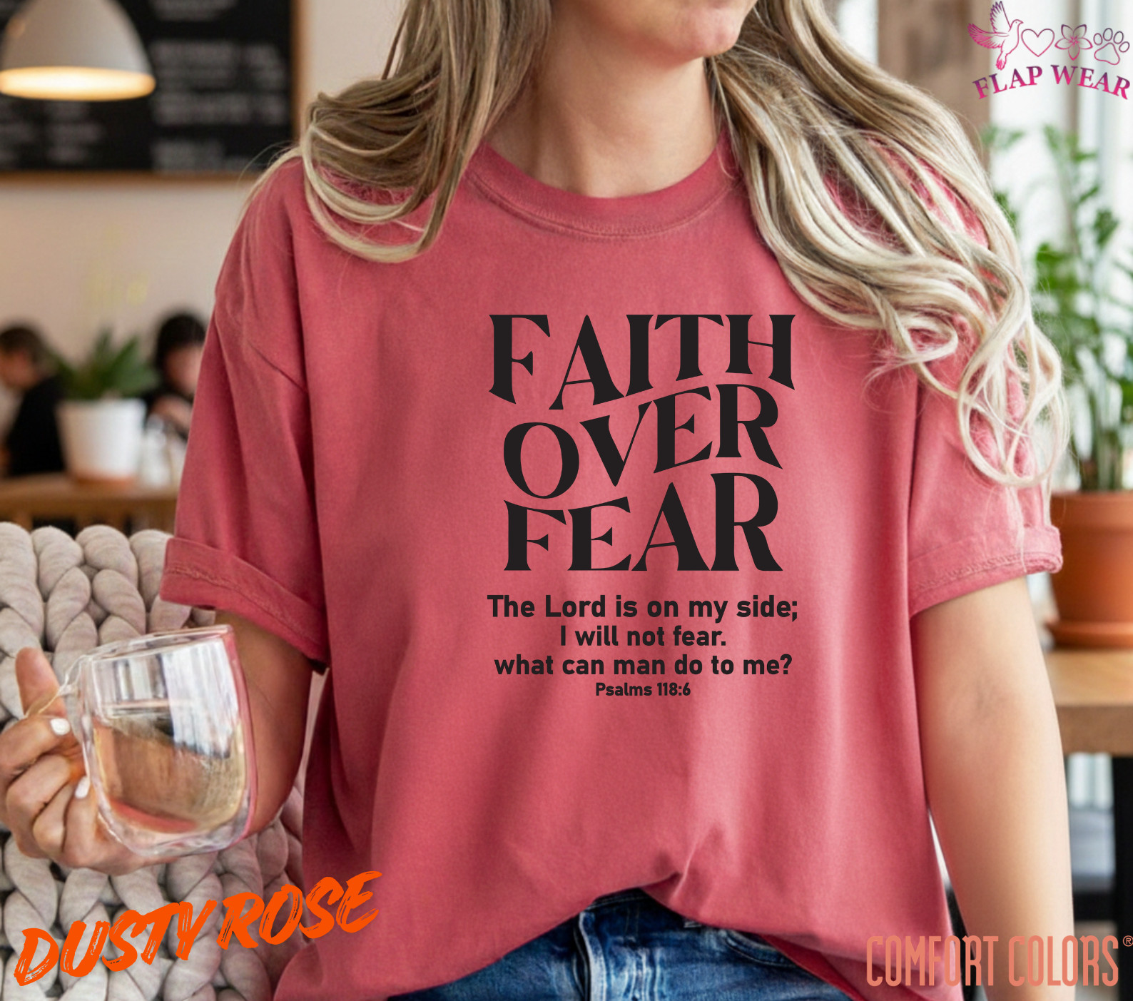 Unisex Faith Over Fear Christian T-Shirt, Men T shirt,Women T shirt Gift Religio