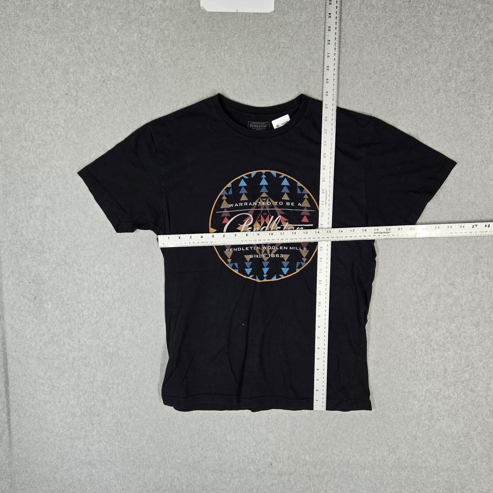 Pendleton Men Shirt L/G Black Graphic Short Sleeve