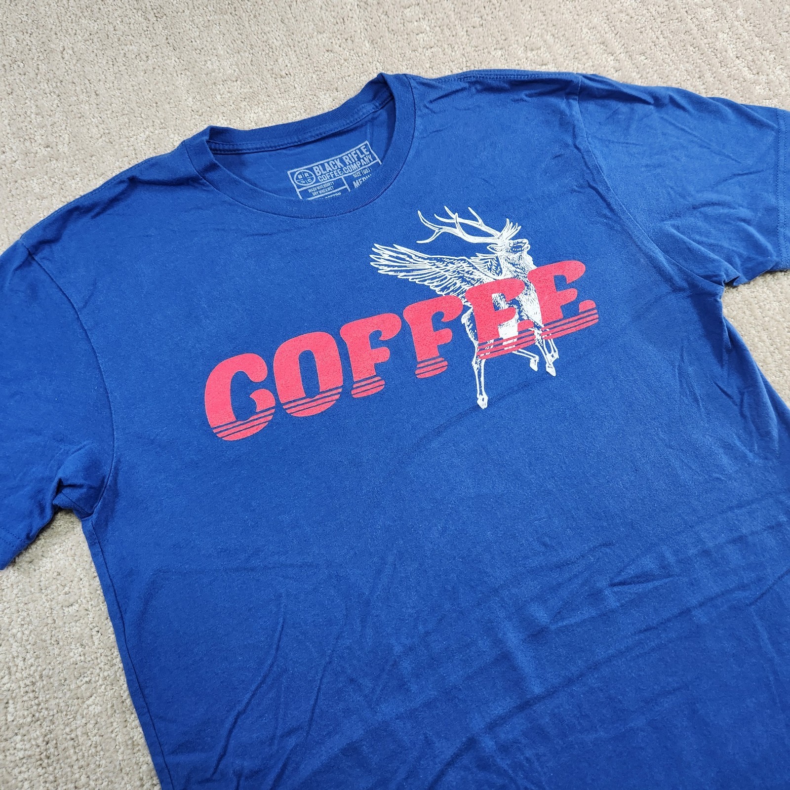 Black Rifle Coffee Company Shirt Men Medium Stretch Quick Dry Tactical USA Blue