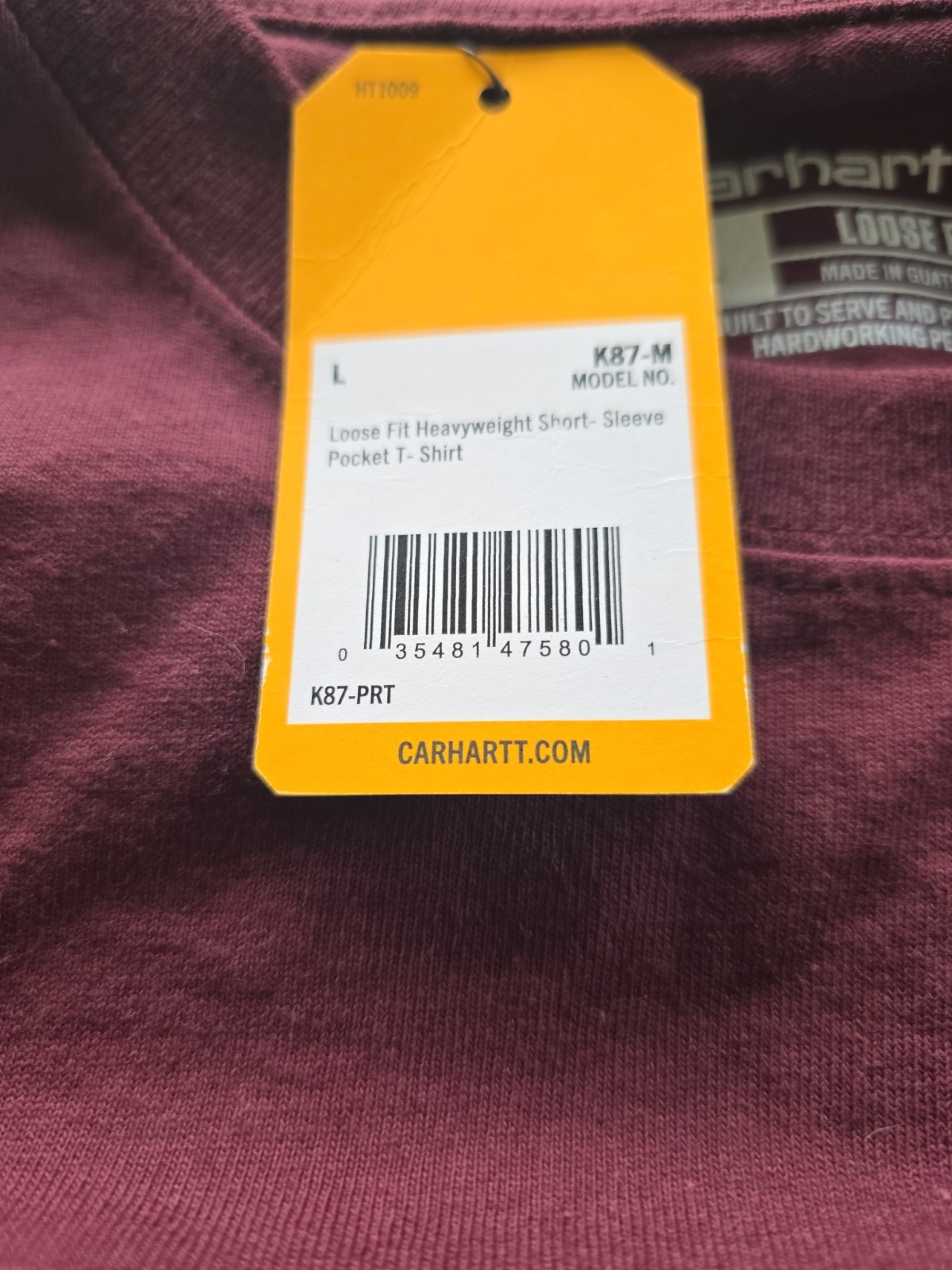 Carhartt Loose Fit Heavyweight Short Sleeve Pocket Tee Shirt Mens size L. NWT.
