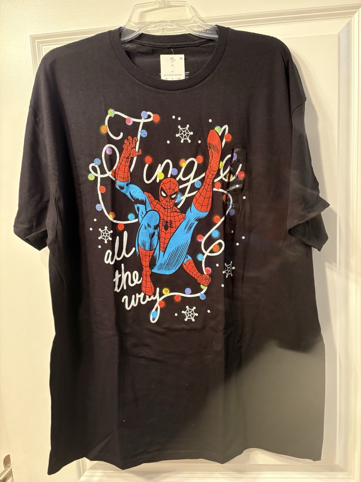 Marvel Spider-Man T-Shirt Holiday Themed Men’s XL Jingle All The Way New W/Tags