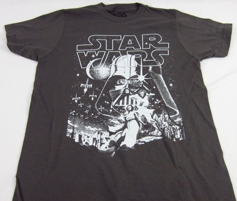 Mens NEW Star Wars Movie Darth Vader Death Star Logo Graphic T-Shirt Size S & M