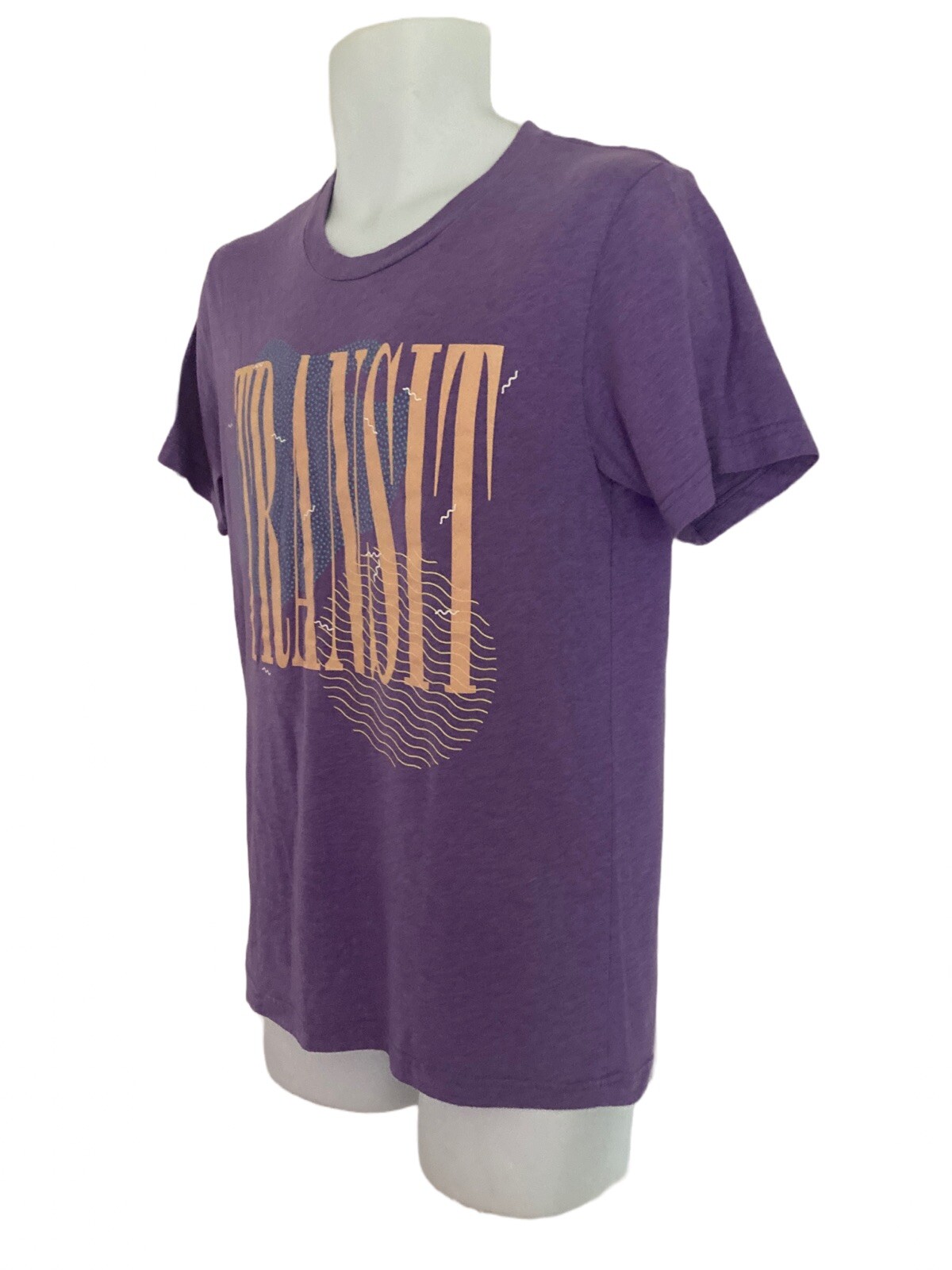 Transit T-Shirt Size M Purple Blue Coral Heather, Bella+Canvas, Short Sleeve Tee