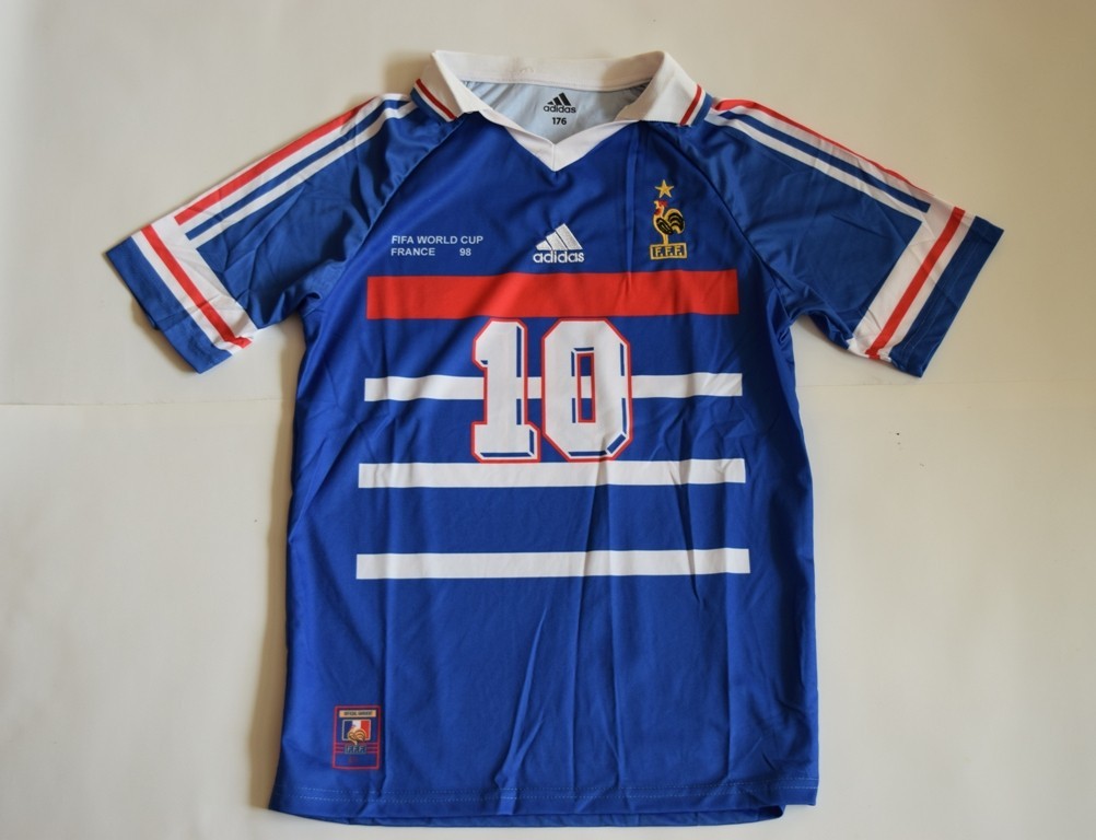Vintage 1998 France Home World Cup Final Jersey Zidane #10