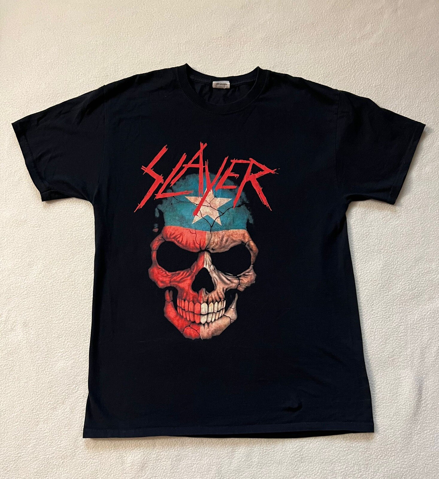 SLAYER Fruit Of The Loom Heavy Cotton HD Black Tee Shirt Short Sleeve Size M