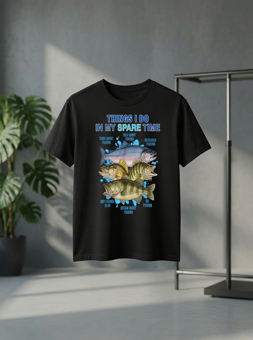Outdoor Hobby Fishing Lover Design Realistic Fish for Women T Shirt