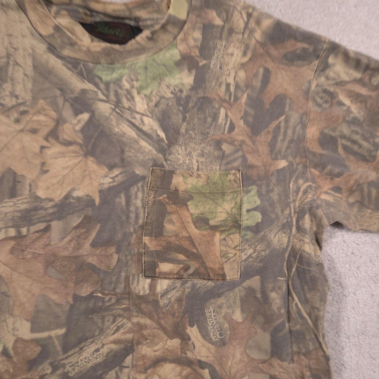 Liberty Shirt Mens Large Brown Camo Pocket Tee Hunting Advantage Outdoor