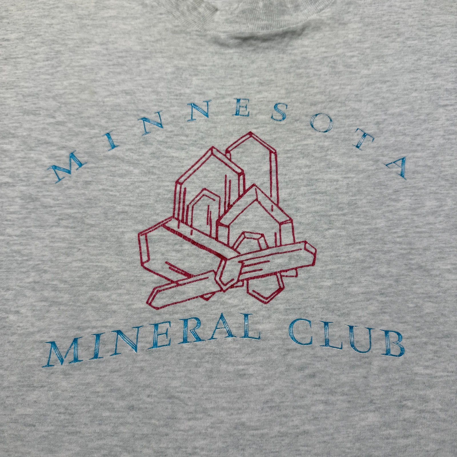 Vintage 80s 90s Minnesota Mineral Club Gem Crystals Quartz Rock Collector USA XL