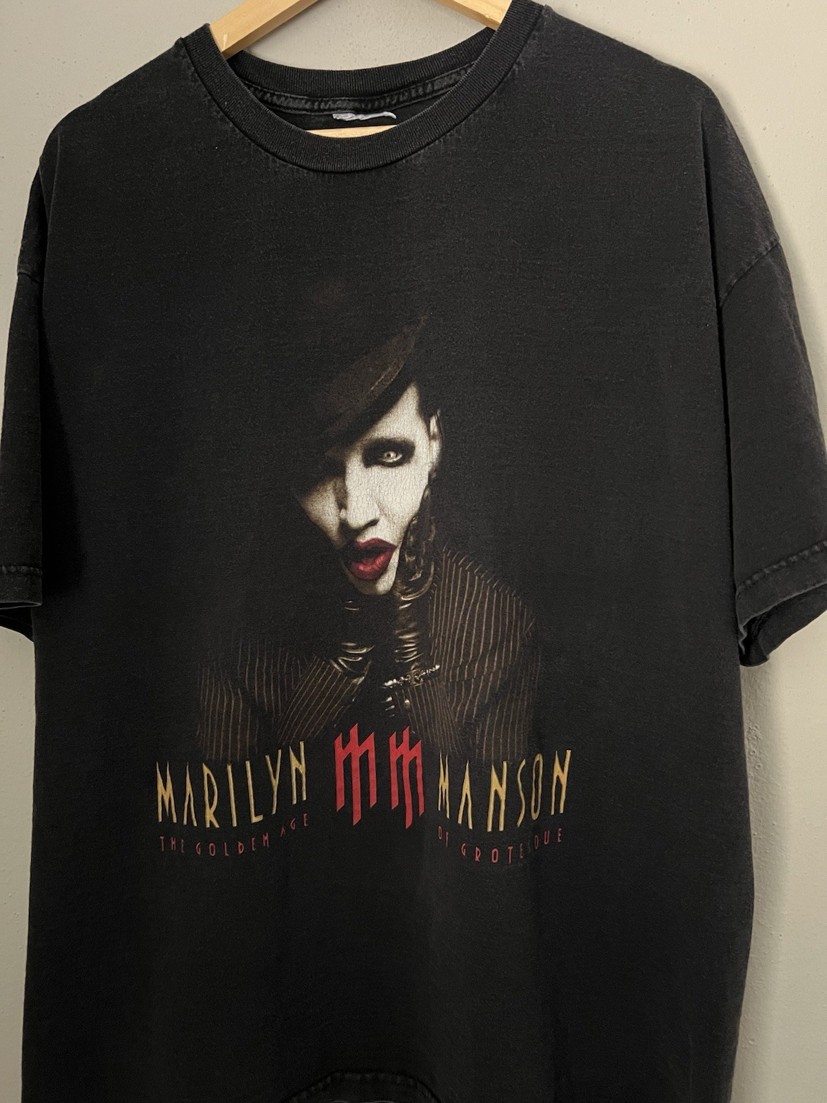 Vintage 2003 Marilyn Manson The Golden Age Of Grotesque T Shirt Size 2XL