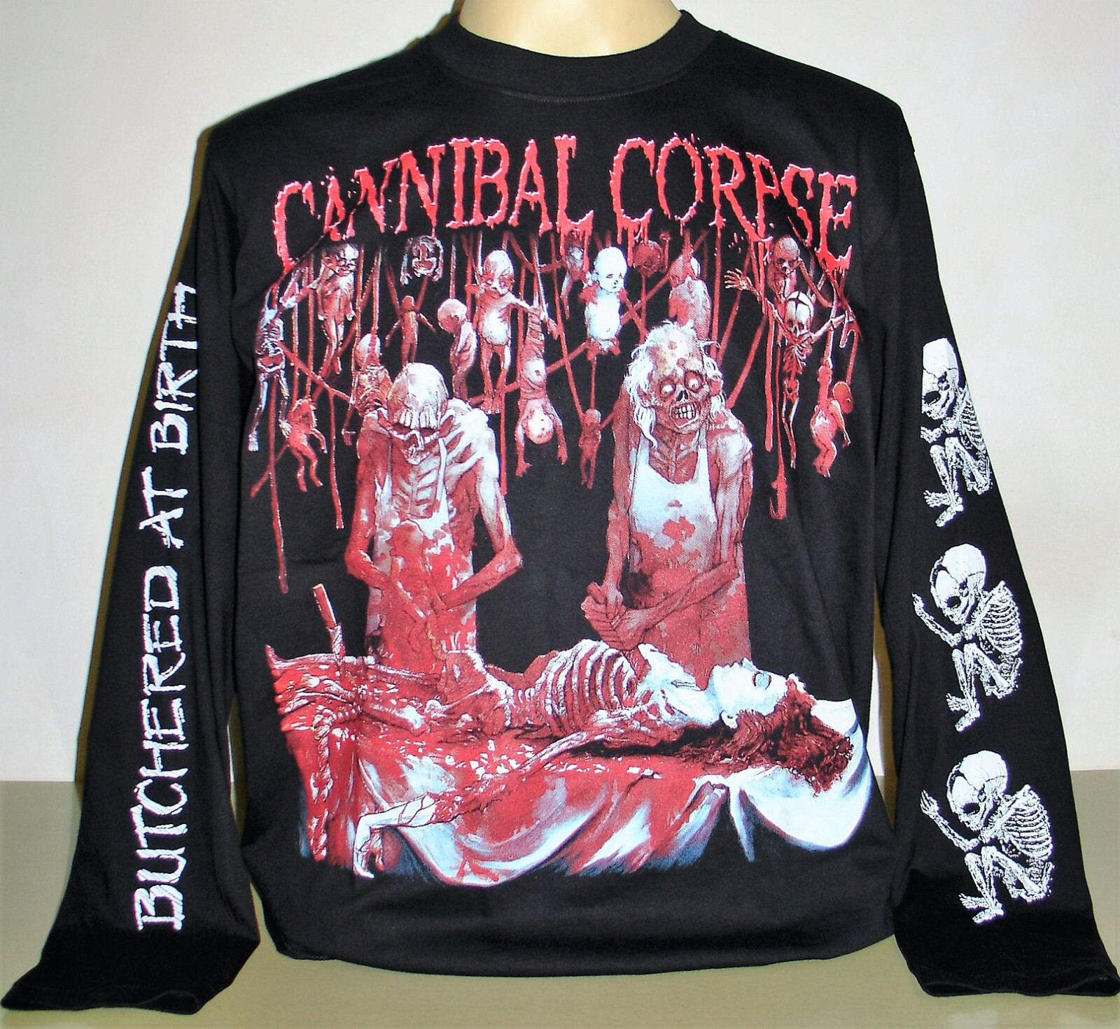 Cannibal Corpse Butchered At Birth Long Sleeve T-Shirt Size S M L XL 2XL 3XL New
