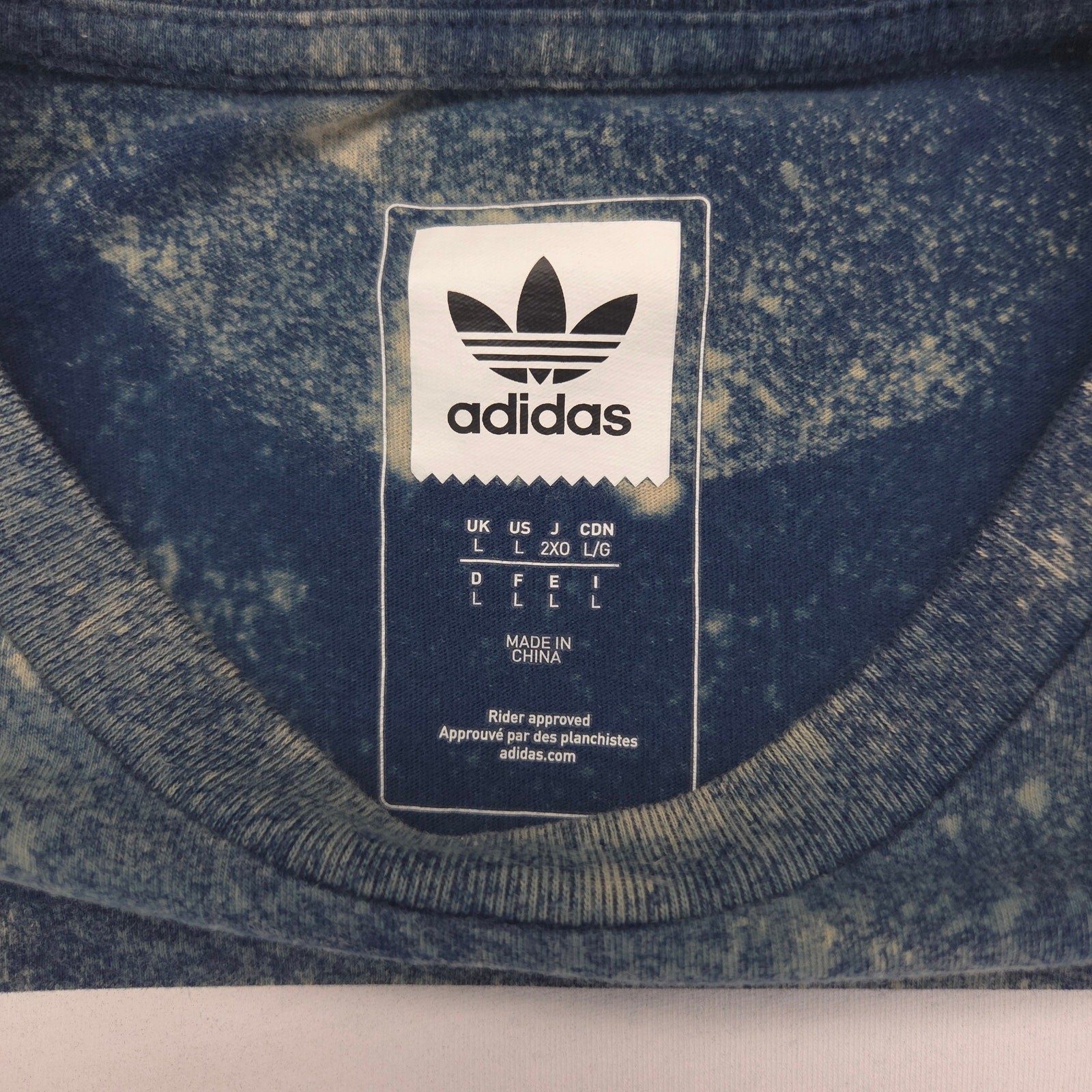 Adidas Casual Crew Neck Short Sleeve Graphic T Shirt Mens Size Large L Tie Dye