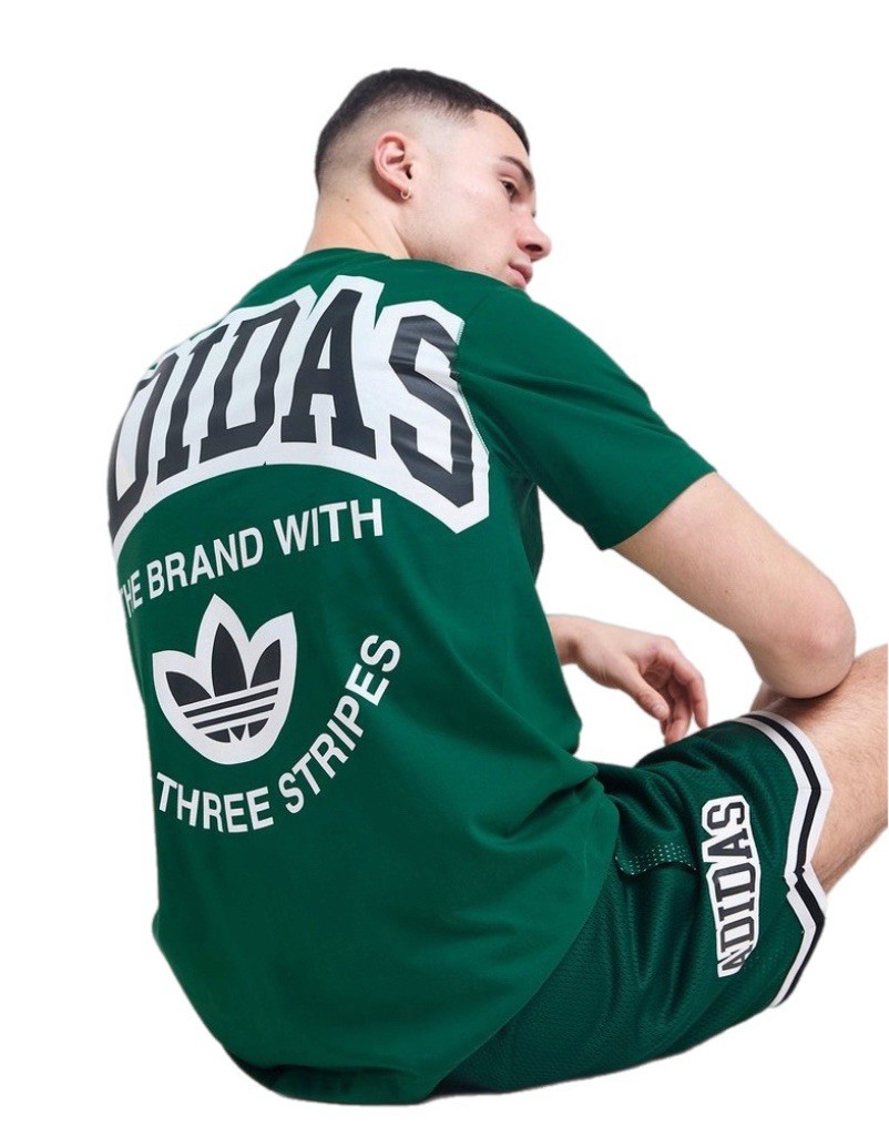 Adidas Originals Back Logo T-Shirt – Green Men’s Trefoil Tee