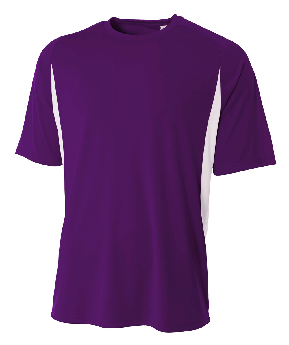 A4 Mens Cooling Performance Color Blocked Short Sleeves Crew N3181 S-4XL