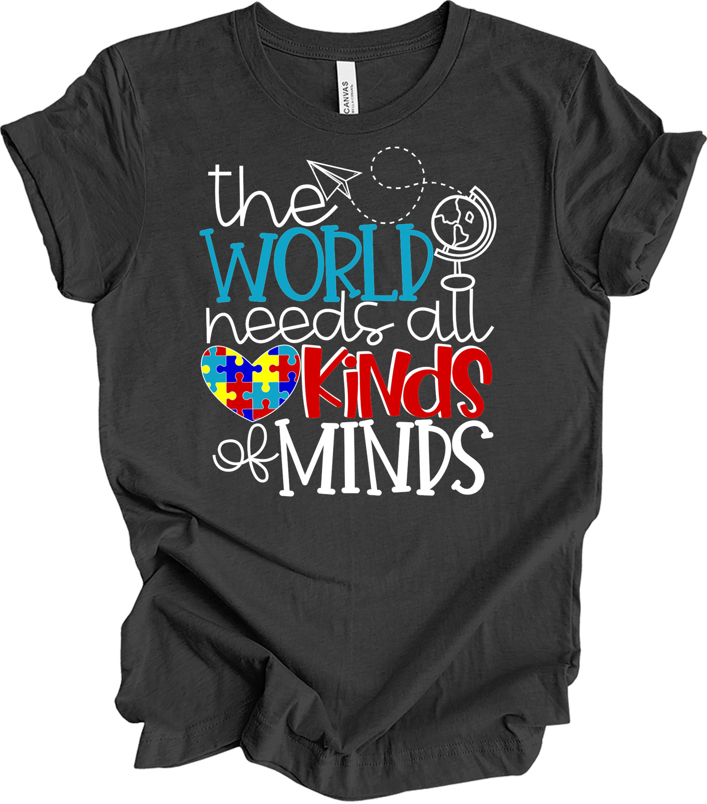 The World Needs All Kinds of Minds Autism Awareness Tee