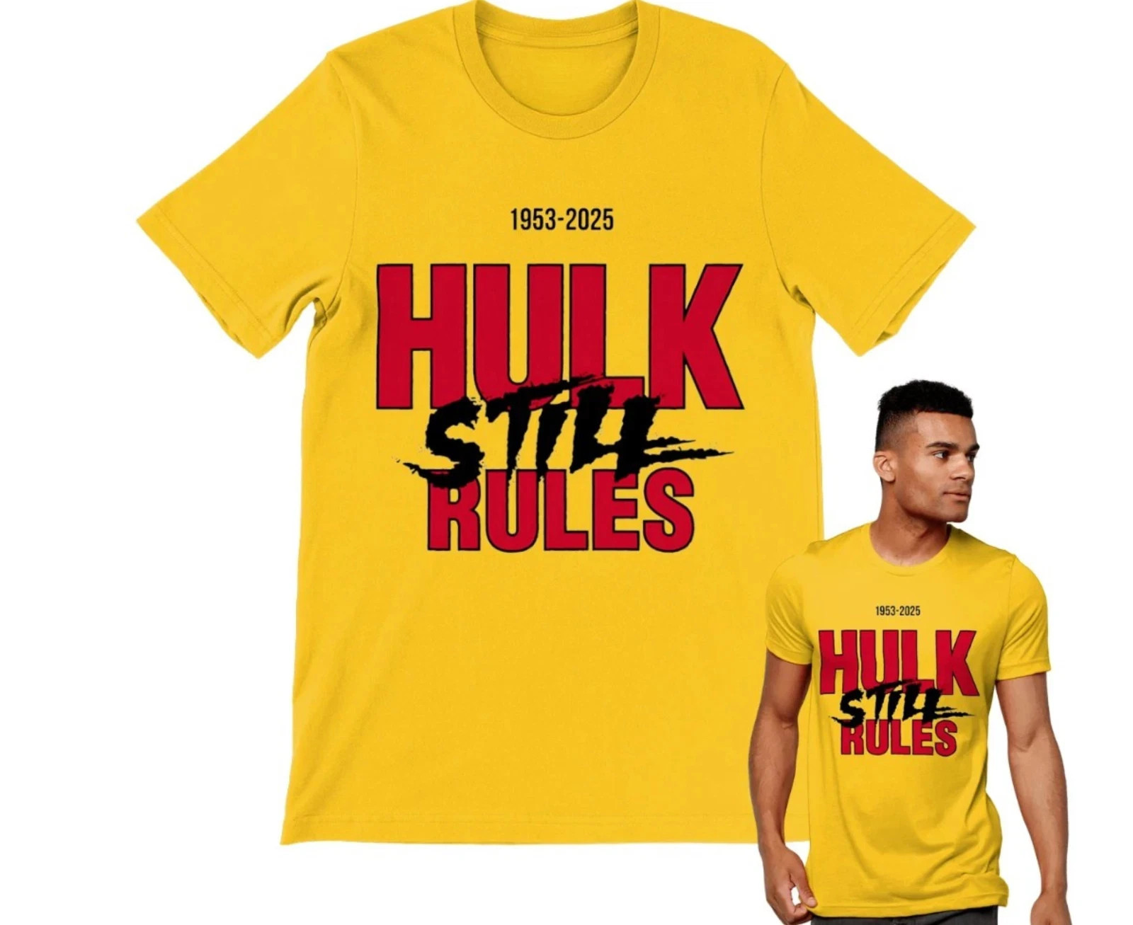 Hulk Hogan Tribute T-Shirt 1953-2025 Adults XS-6XL WWE Wrestling Tee Hulkamania