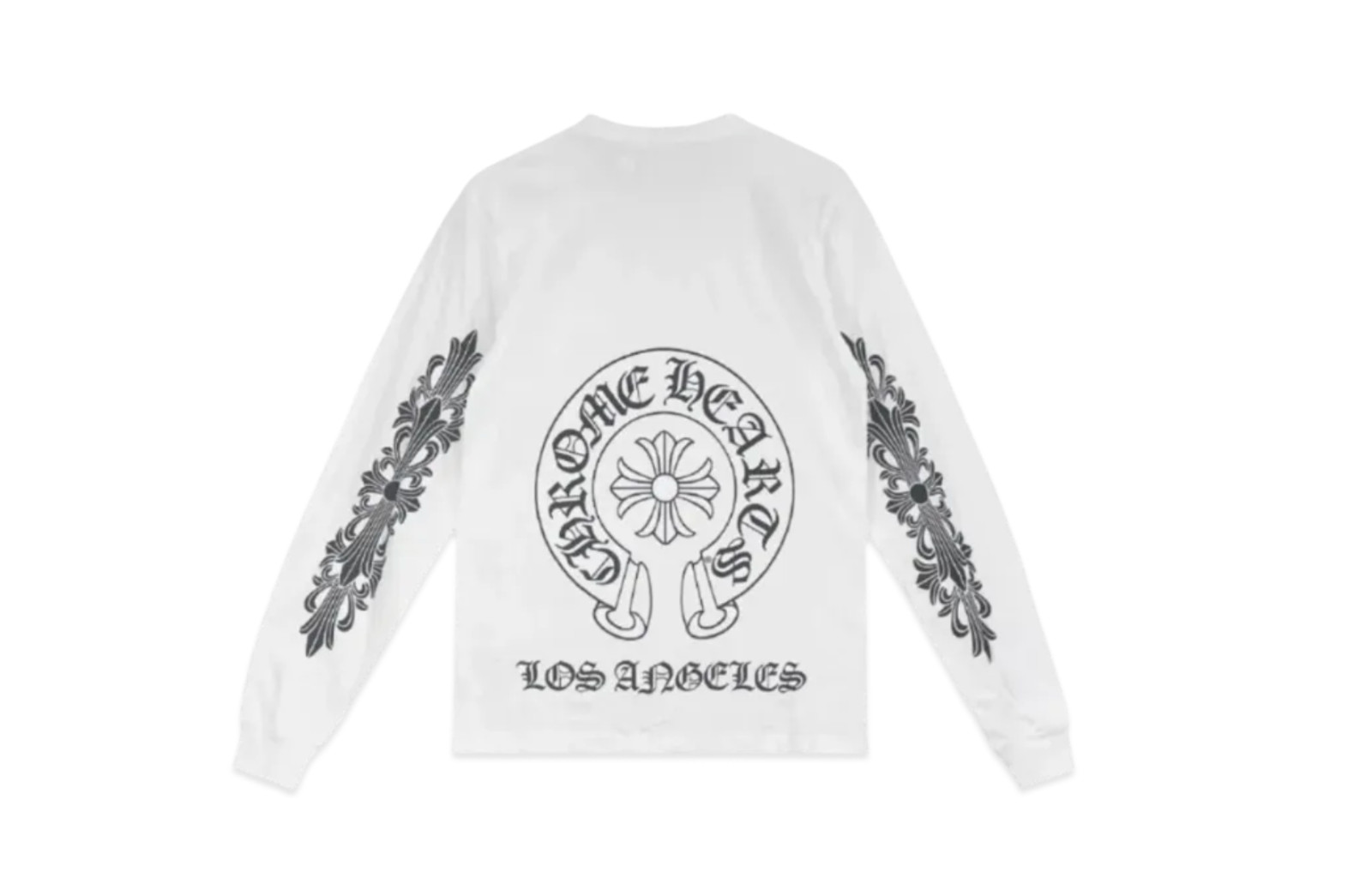 Authentic Chrome Hearts White Los Angeles Long Sleeve T Shirt sz S