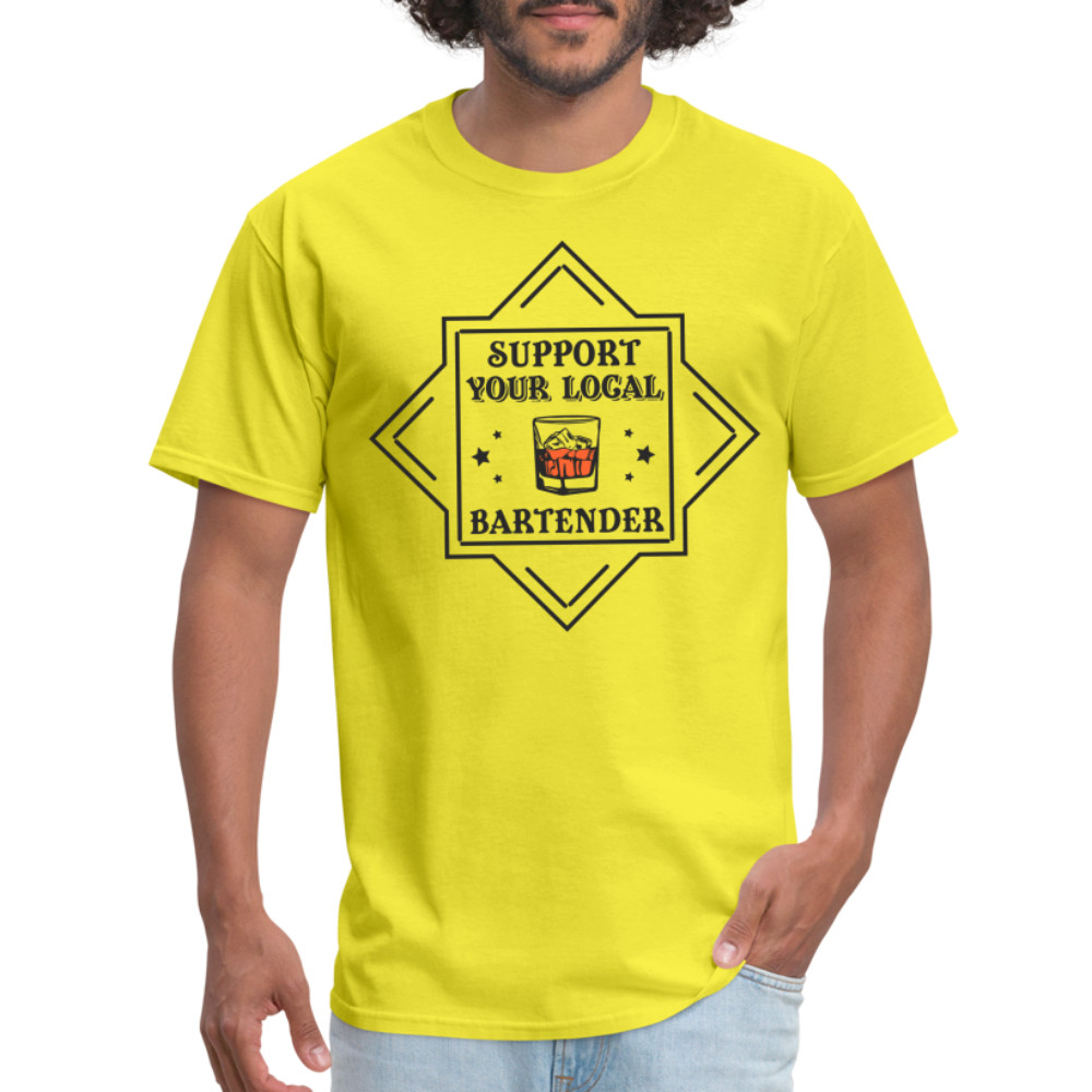 Support Your Local Bartender T-Shirt (Drinking Graphic Tee Shirt)