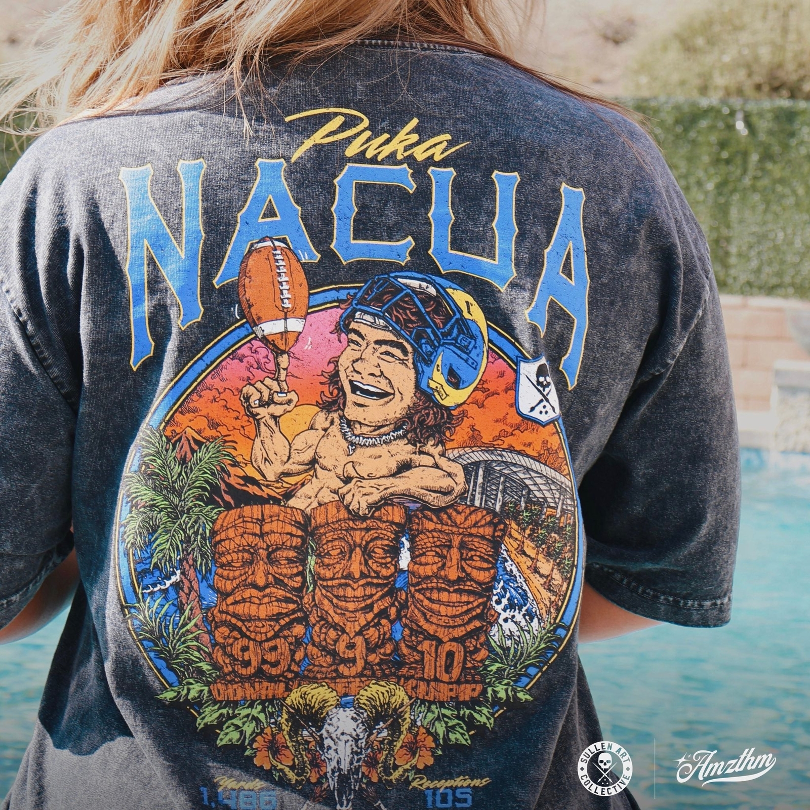 Sullen Men’s T-shirt Oversize Wide Fit Puka NACUA Heavyweight Premium Quality