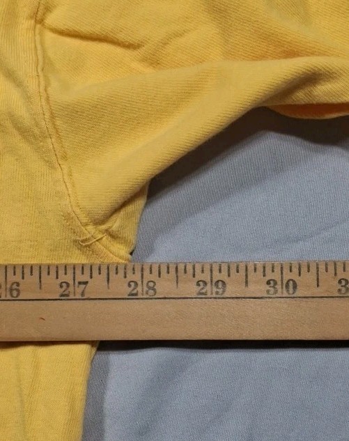 2 PLUMA Heavyweight Cotton Blank T-shirts Canary Yellow Vintage Tagless Size 2XL
