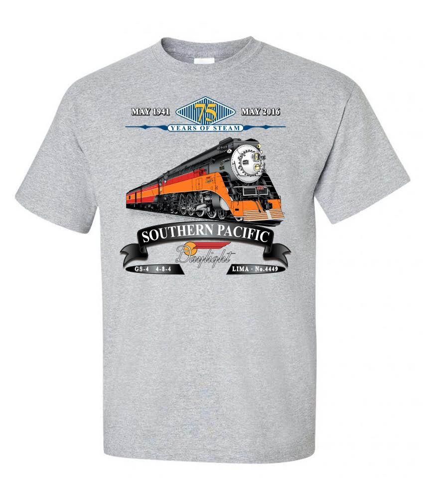 Southern Pacific Daylight trains 75th Anniversary Railroad T-Shirt [122]