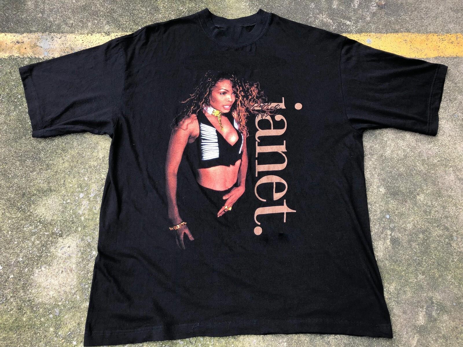 Janet Jackson World Tour 93-94 Cotton Black Unisex Shirt S-5XL